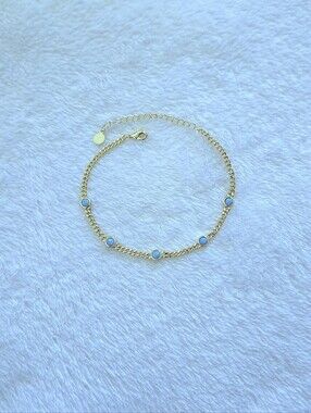 Neo Relique Light Blue🩵 Lab🧪 Created Opal Anklet🦶 - NIB